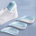 Height Increase Half Shoe Insoles Heel Insert Sports Shoes Pad Cushion Arch Support Unisex 2-5 CM Invisible Heighten Sole Insole. 