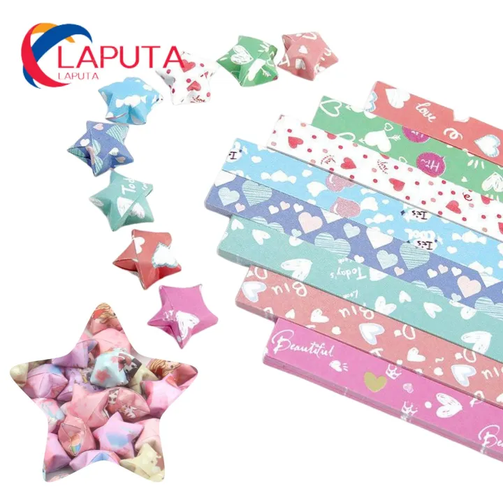 Cartoon Pattern Origami Paper Origami Star Paper Strips 560pcs for Stress-relief Handcrafts Artistic Origami Paper Paper Folding Kit