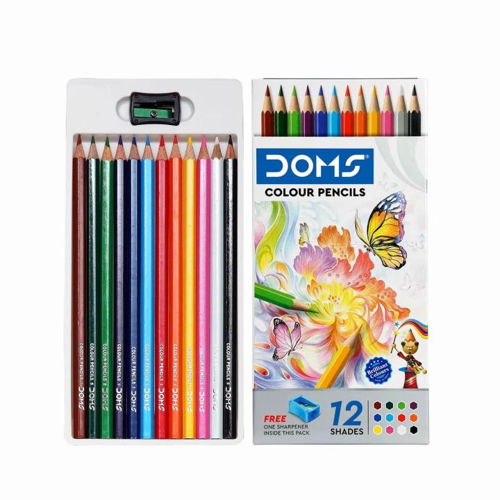 Doms 12 Color Pencil (Big Size) - Mechanical Pencil