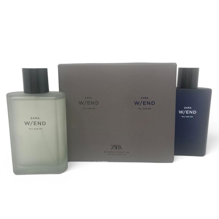 Zara Men's W/END TILL 8.00 PM W/END TILL 3:00 AM 2 Pack 100 ML/ 3.4 Fl. Oz +100 ML Fl. Oz