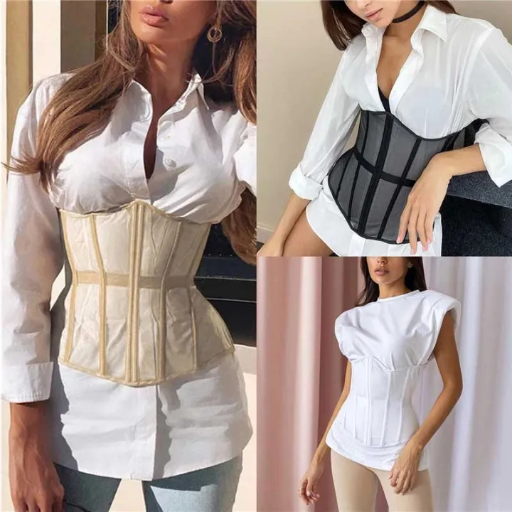 Women%20Mesh%20Corset%20Short%20Waist%20Belt%20Elastic%20Corset%20Bodycon%20Waspie%20Belts%20Fashion%20Wide%20Waist%20Belt%20Ladies%20Clothing%20Accesoories%20-%20Image%204