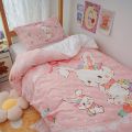 Kawaii Duvet Cover Sanrio Anime Cartoon MY Melody Cinnamoroll Kuromi Comforter Cover Bedding Set Children Girl Women Bed Decor. 