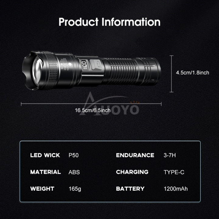 Auoyo%20Outdoor%20Flashlight%20Strong%20Light%20Multi-function%20Flashlight%20LED%20Power%20Display%20Charging%20Waterproof%20Outdoor%20Flashlight%20Camping%20Outdoor%20Hunting%20Lamp%20Outdoor%20Waterproof%20Torchlight%20-%20Image%208