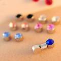 12 Pairs 4mm 6mm 7mm Crystal Magnetic Earrings Fake Ear Studs Mix Size Color. 