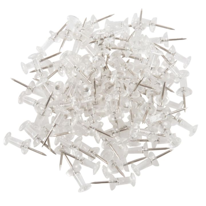 100%20Pcs%20Push%20Pin%20Thumb%20Tack%20Clear%20Color%203/8inch%20Drawing%20Cork%20Board%20Office%20Pushpin%20-%20Image%203
