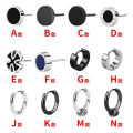 [ New ] Titanium Steel Ear Studs Suit Men's Retro Non-Fading Earrings High Sense Simple Earrings Women's All-Match Fashion Ornament Accessories. 