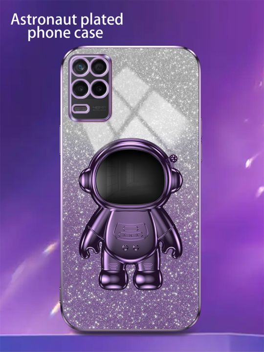AnDyH%20Phone%20Case%20for%20OPPO%20A54%204G%20Flash%20Powder%20Gradient%20Plating%20Casing%20with%20Astronaut%20Stand%20-%20Image%208