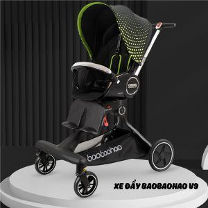 V9 Baby Walking Artifact Walking Stroller High Landscape Can Sit Lie Flat Lightweight and Foldable Four-wheeled Stroller