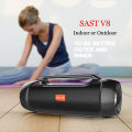 SAST V8 Plus Wireless Portable Bluetooth Dual Speaker with High Quality Sound, Wireless Microphone Karaoke, Double Horn Large Battery Speaker. 