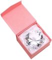 Diamond Shaped Crystal Paperweight, Clear Crystal Diamond Jewel Paperweight Sparkling Glass Gem Centerpieces Decoration with Gift Box for Home Office Wedding Decor. 