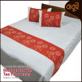 Hand-embroidery floral motif art Cotton Fabric 7 Feet by 8.5 Feet Double King Size Bedsheet Set with Two Pillow Covers Bed Sheet. 
