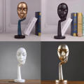 Art Character Sculpture Lady Decorative Face Statues Resin Abstract Human Modern.