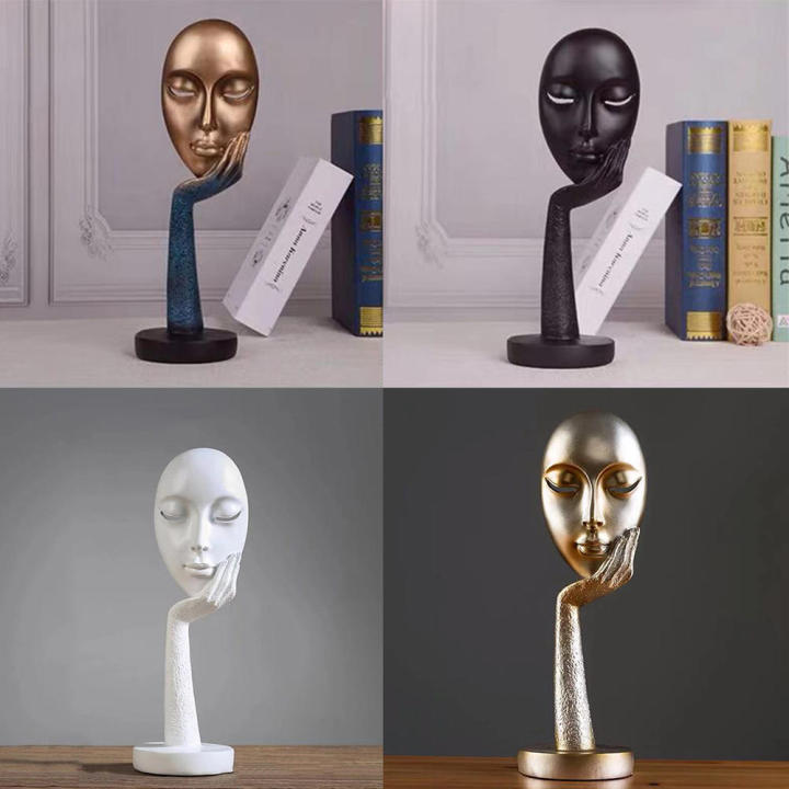 Art%20Character%20Sculpture%20Lady%20Decorative%20Face%20Statues%20Resin%20Abstract%20Human%20Modern%20-%20Image%202