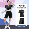 361Fitness Clothes Women's Sports Suit Morning Running Step Quick Drying Clothes Gym Yoga Clothes Summer Top Women. 