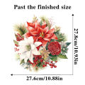 GC PVC Self-Adhesive Toilet Lid Stickers Waterproof Lightweight Christmas Flower Patterns Bathroom Toilet Seat Wall Sticker (30x30cm).