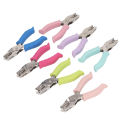 Single Hole Puncher Versatile Paper Puncher Rubber Wrapped Handle Colorful Easy To Use 7Pcs with Debris Storage Device for Label Clothing Ticket Scrapbook. 