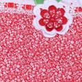 White and Red Georgette Frock for Girls.