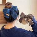 New Scrunchie Women Warm Hair Scrunchies Winter Knit Hair Ties Bow Hair Bands Plush Elastic Band Hair Accessories Huiye.