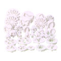 33 Piece Fondant Cake Cookie Plunger Cutter, Flower Leaf Butterfly Heart Shape Decorating Mold, DIY Tools. 