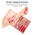 Handaiyan 12 Color Matte Liquid Lipstick Set Long-Lasting Smudge Proof 2.5ml Lip Gloss Set Matte Pearlescent Non-Sticky Lip Glaze Lipstick. 