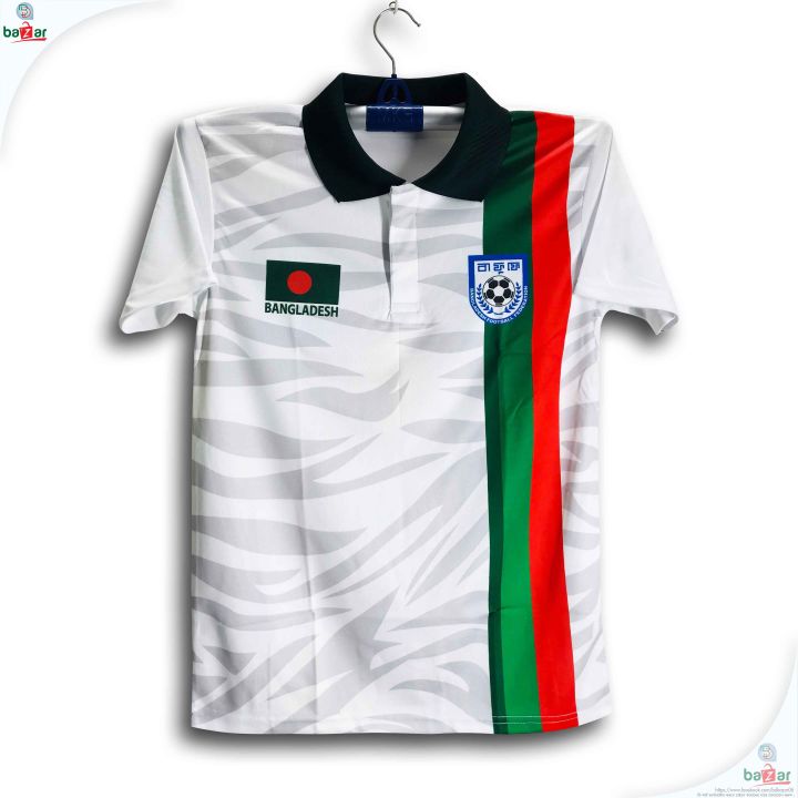 B-d Short Sleeve Collar Football Jersey for Man - Half Sleeve Polo - Bangladesh Fan Jersey 2026-27