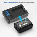 NP-FW50 Battery Charger Camera Battery USB Charger with LED Indicator Single Charge for Sony Alpha A6000 A6300 A6500 A7r A7. 