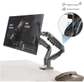 NB North Bayou Dual Monitor Desk Mount Stand Full Motion Swivel Computer Monitor Arm for Two Screens 17-27 Inch with 4.4~19.8lbs Load Capacity for Each. 