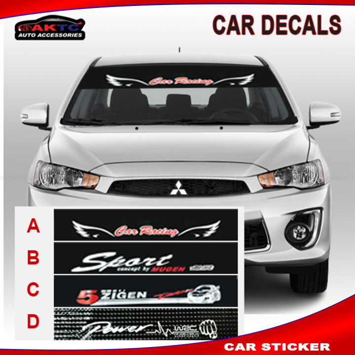 CAR RACING Car Universal Windshield reflective sticker Sport Windshield Banner Vinyl Decal Sticker CAR FRONT Windshield Glass Sticker