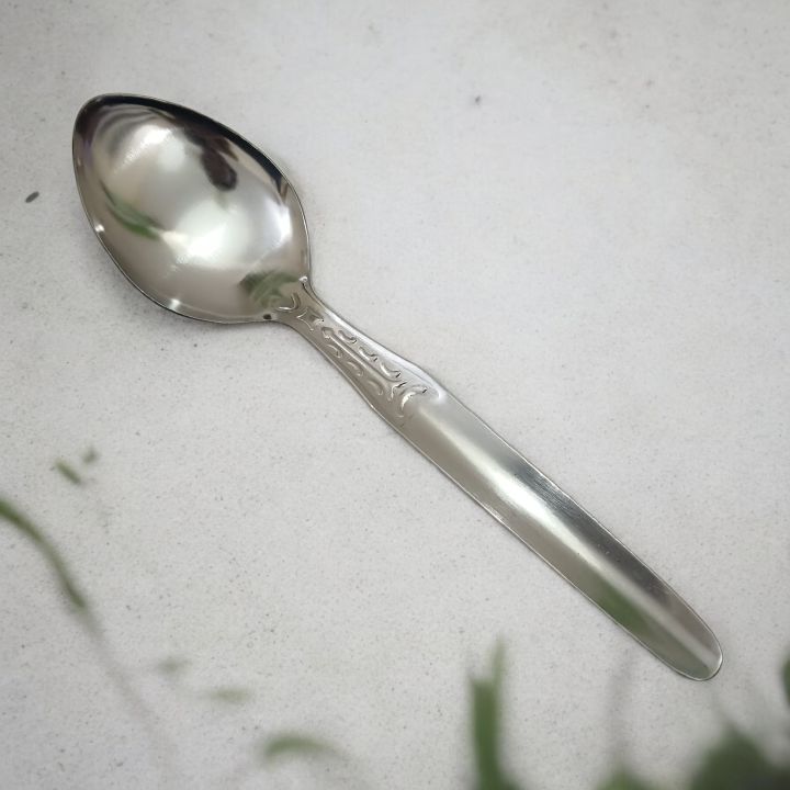 Stainless Steel Carry Serving Spoon - 9.5cm Classic Design, Multicolor, Silver Finish, Mirror Polish - 1 Piece