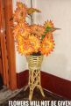 Cane Stand Corner Small Flower Vase - Rattan Flowers Tub For Your Home Decor  [ Flower Not Included ] Height 17'' inc. 