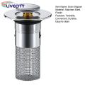 Drain Stopper for Bathroom Sink Stainless Steel Bathroom Sink Stopper with Hair Catcher Universal Anti-clog Drain Filter for Home Southeast Asian Buyers' Choice Durable Sink Stopper for Bathroom.