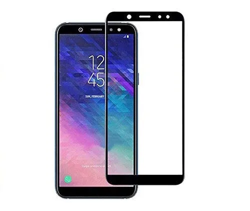 Samsung%20Galaxy%20a6%20Plus%20Tempered%20Glass%20Screen%20Protector%206D/9D/11D%20-%20Black%20-%20Image%202