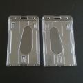 Thumb Card Case Transparent Plastic ID Tag Name Badge Holder Nurse Staff Work Card Cover Protector Bus Pass Card Sleeve.