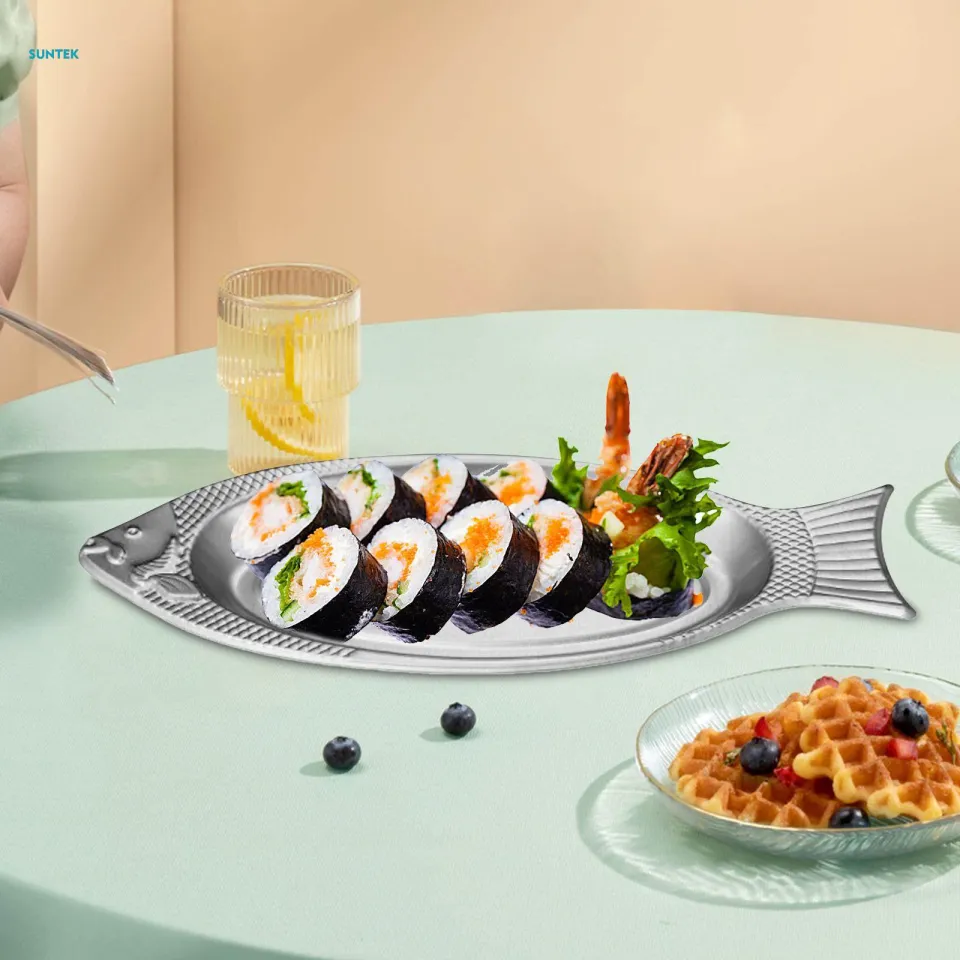 Stainless Steel Plate Steaming Plate Serving Plate Serving Platter