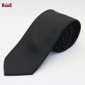 Black Premium Quality Embroidery Necktie. 