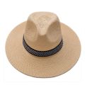 Farmer's Straw Hat Cuban Cap Panama Hat Short Brim Fedora Hat Sun Hat Summer Straw Jazz Hat Unisex Casual.