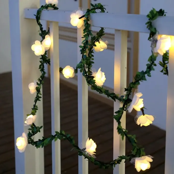 10/20Leds%20White%201.5/3Meter%20Rose%20Flower%20String%20with%20Lights%20Wedding%20Table%20Centerpieces%20Decorations%20Glowing%20Artificial%20Rose%20Garland%20-%20Image%203
