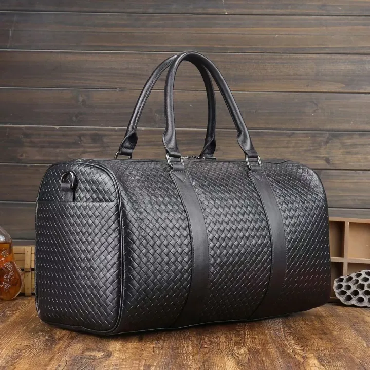 Men's%20leather%20travel%20bag,%20black%20gym%20bag,%20drop-hair%20waterproof%20handbag,%20top%20cowhide%20crossbody%20bag,%20one%20shoulder%20-%20Image%202