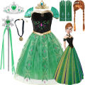 Dress Up Costume Party Wear Rapunzel Cinderella Elsa Anna Outfit Children's Frozen Color Play Princess Dress Disney Girls Sleeping Beauty Aurora Corner. 
