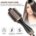 Ubeator -1200W Hot Air Hair Comb Brush Hair Dryer 2 In 1 Multifunctional Hair Straightener Curling Tool G7-Black. 