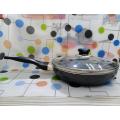 24-CM Kiam Non Stick Fry Pan With Glass Lid,Kiam Non Stick Cookware.Black And Ess Colour.. 