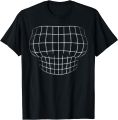 Magnified Chest Optical Illusion Grid - Big Boobs T-Shirt.