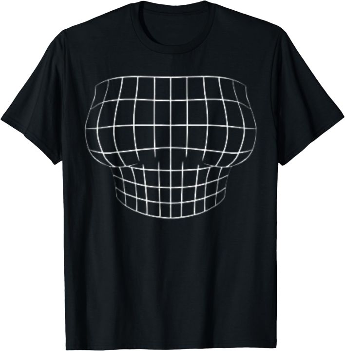 Magnified Chest Optical Illusion Grid - Big Boobs T-Shirt