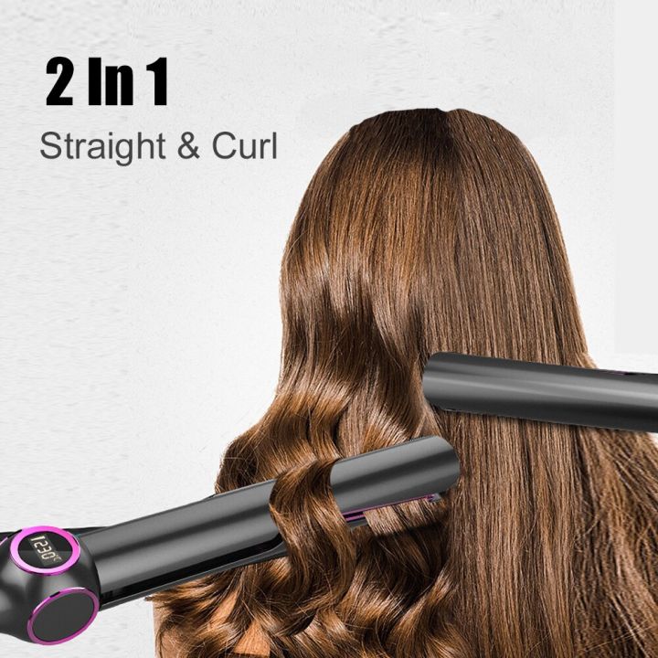 2%20In%201%20Hair%20Curler%20Straightener%20Ceramic%20Unique%20Heating%20Plate%20LCD%20Screen%20Display%20Flat%20Iron%20450%E2%84%89%20Professional%20Curling%20Iron%20Wand%20-%20Image%203