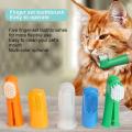 Pet Finger Toothbrush Super Soft Silicone Cat Dog Teeth Cleaning Finger Toothbrush. 