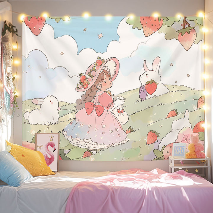 Cute%20Cartoon%20CureinsWind%20Xiaohongshu%20Bedroom%20Background%20Cloth%20Wall%20Cloth%20Live%20Tapestry%20Bedspread%20Decorative%20Canvas%20-%20Image%206