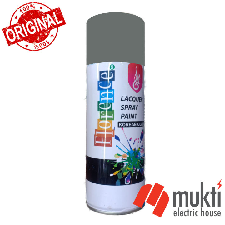 Florence Grey Lacquer Spray Paint Aerosol 450ml Premium Series Strong Adhesion