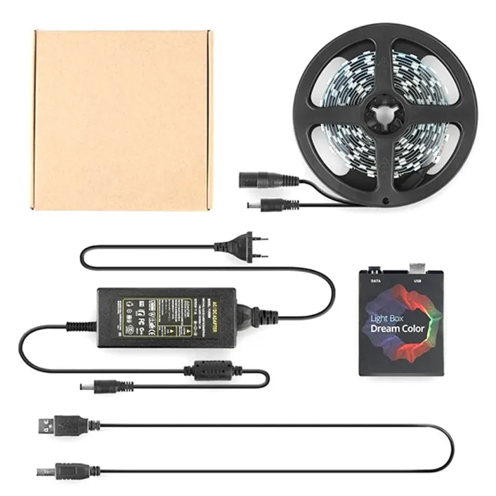 【linfang store】DIY Ambilight TV PC Dream Screen USB Strips Computer Monitor LCD Screen Background Strip - black