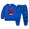 Spider Man clothing children's pure cotton hoodie set boys' autumn handsome long sleeved top and pants two piece set.