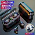 F9 Bluetooth Earphone V5.0 TWS Wireless Earphone LED Display Sports Wireless Headset With Microphone - Black - Bluetooth Headphone - Bluetooth Headphone - Air Buds - Tws - Bluetooth Headphone. 